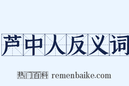 芦中人反义词是什么意思的图片